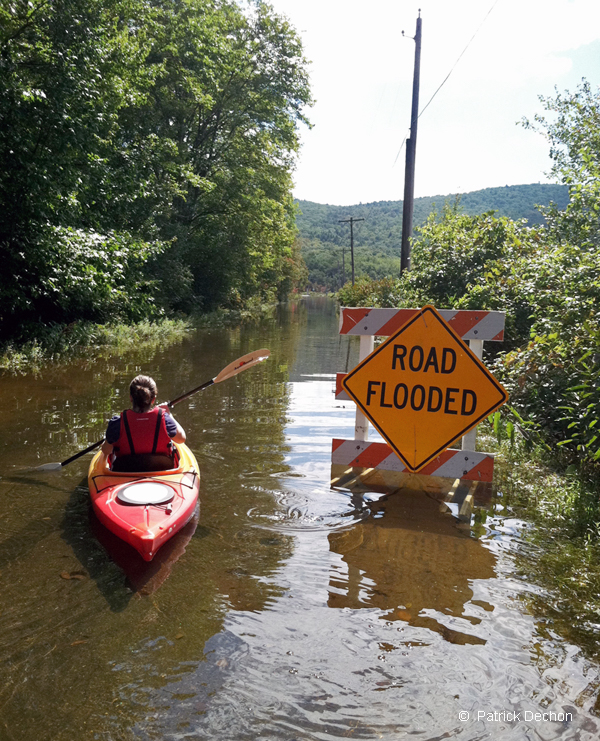 Haven Road at the Bashakill, flooded, photo © Patrick Dechon